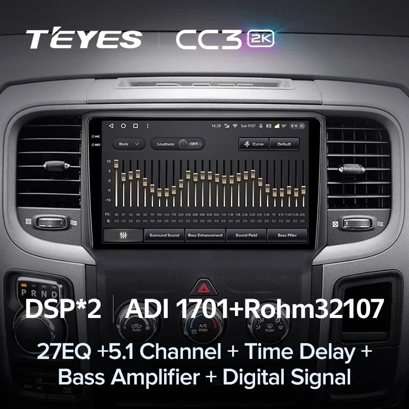 Штатная магнитола Teyes CC3 2K 6/128 Dodge Ram 4 DJ DS (2013-2019) F2