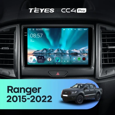 Штатная магнитола Teyes CC4 Pro 8/128 Ford Ranger P703 (2015-2022) Тип-A