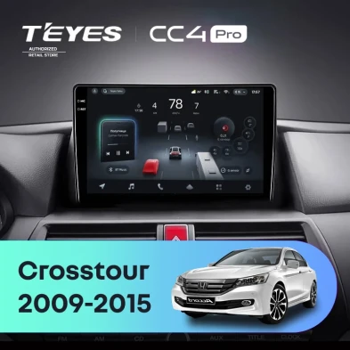 Штатная магнитола Teyes CC4 Pro 8/128 Honda Crosstour 1 TF (2009-2015)