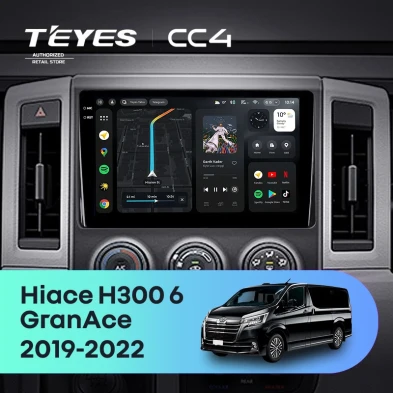Штатная магнитола Teyes CC4 8/128 Toyota Hiace H300 VI (2019-2022) Тип-A