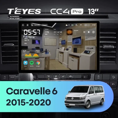 Штатная магнитола Teyes CC4 Pro 8/128 Volkswagen Caravelle T6 (2015-2020) (13")