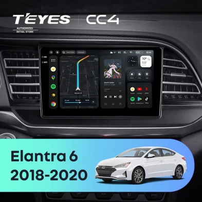 Штатная магнитола Teyes CC4 6/64 Hyundai Elantra 6 (2018-2020) Тип-B