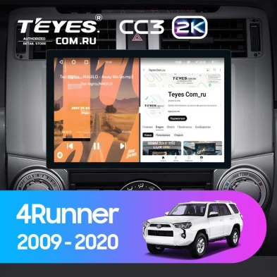 Штатная магнитола Teyes CC3 2K 6/128 Toyota 4Runner 5 N280 (2009-2020) (11")