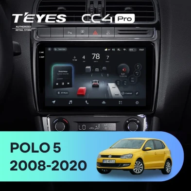 Штатная магнитола Teyes CC4 Pro 12/256 Volkswagen Polo 5 (2008-2020)