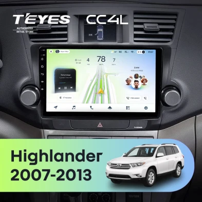 Штатная магнитола Teyes CC4L 6/64 Toyota Highlander 2 XU40 (2007-2013) F1 10"