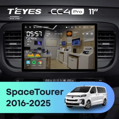Штатная магнитола Teyes CC4 Pro 12/256 Citroen SpaceTourer (2016-2026) (11")