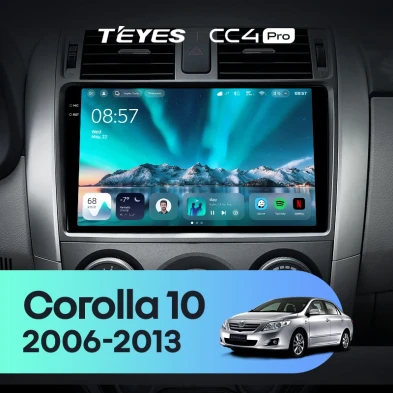 Штатная магнитола Teyes CC4 Pro 8/128 Toyota Corolla 10 E140 E150 (2006-2013) Тип-B