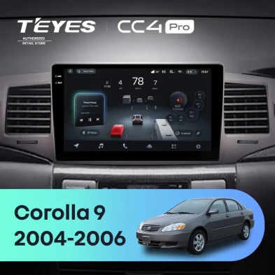Штатная магнитола Teyes CC4 Pro 8/128 Toyota Corolla 9 E120 (2004-2006)