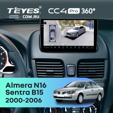Штатная магнитола Teyes CC4 Pro 360 8/128 Nissan Sentra B15 (2000-2006)