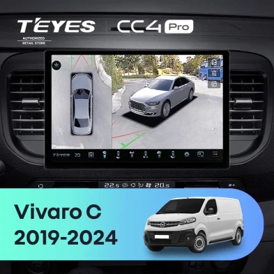 Штатная магнитола Teyes CC4 Pro 360 12/256 Opel Vivaro C (2019-2024) (13")