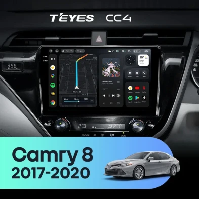 Штатная магнитола Teyes CC4 8/128 Toyota Camry 8 XV 70 (2017-2020) Правый руль