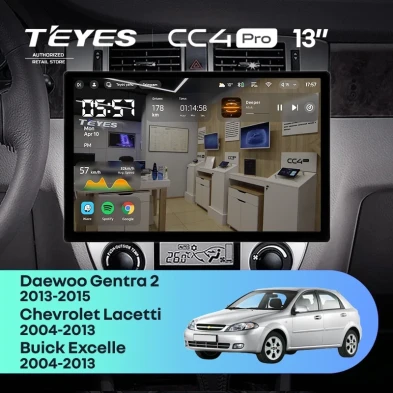 Штатная магнитола Teyes CC4 Pro 12/256 Daewoo Gentra 2 (2013-2015) F1 Тип-A (13")