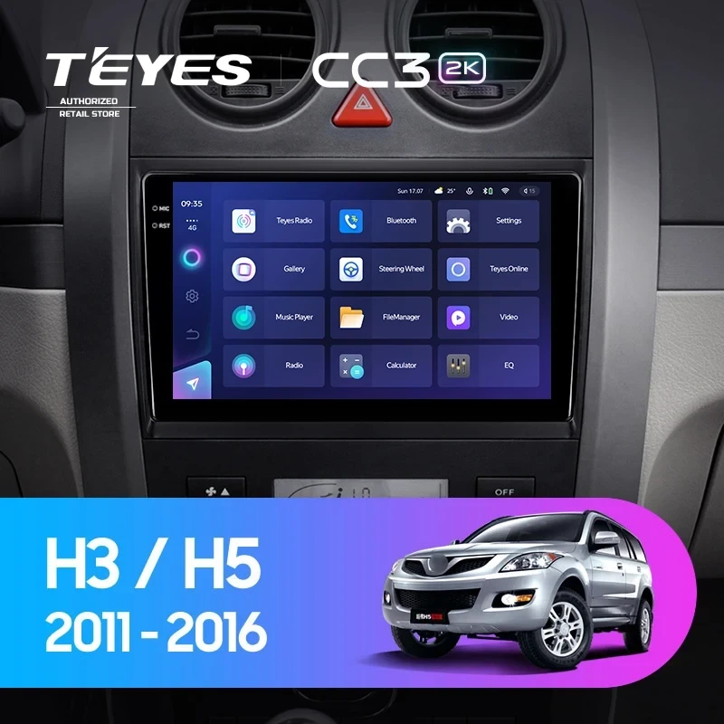 Штатная магнитола Teyes CC3 2K 360 6/128 Great Wall Hover H3 H5 (2011-2016)