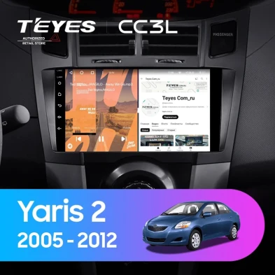 Штатная магнитола Teyes CC3L 4/64 Toyota Yaris 2 XP90 (2005-2012) F2