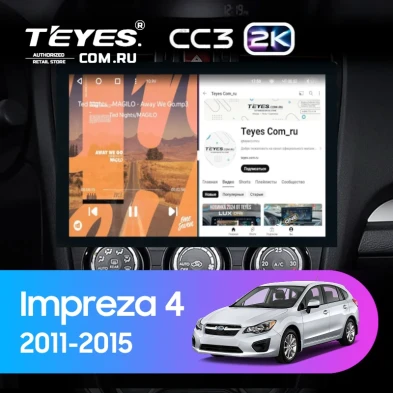 Штатная магнитола Teyes CC3 2K 4/32 Subaru Impreza 4 (2011-2015) Тип-A (13")