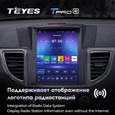 Штатная магнитола Tesla style Teyes TPRO 2 3/32 Honda CR-V 4 RM RE (2011-2015) Тип-A