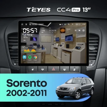 Штатная магнитола Teyes CC4 Pro 8/128 Kia Sorento BL (2002-2011) (13")