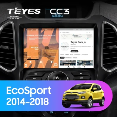 Штатная магнитола Teyes CC3 4/32 Ford EcoSport (2014-2018) F2