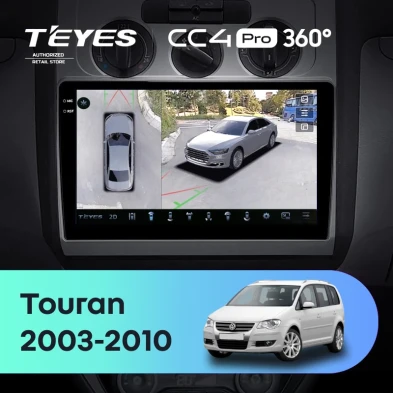 Штатная магнитола Teyes CC4 Pro 360 8/128 Volkswagen Touran 1 (2003-2010) F2