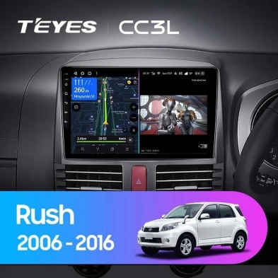 Штатная магнитола Teyes CC3L 4/32 Toyota Rush J200 (2006-2016) Правый руль