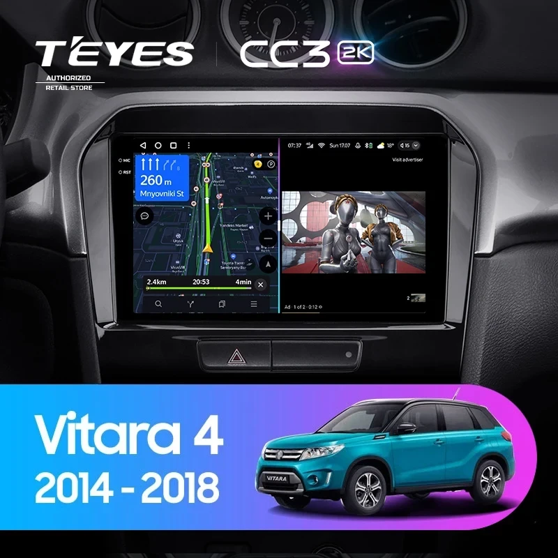 Штатная магнитола Teyes CC3 2K 4/32 Suzuki Vitara 2 (2014-2018)