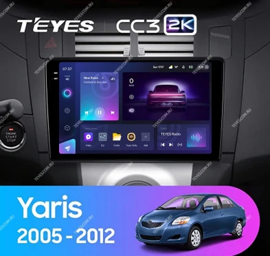 Штатная магнитола Teyes CC3 2K 4/32 Toyota Yaris XP90 (2005-2012) F1