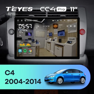 Штатная магнитола Teyes CC4 Pro 8/128 Citroen C4 (2004-2014) (11")