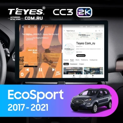 Штатная магнитола Teyes CC3 2K 6/128 Ford EcoSport (2017-2021) (13")