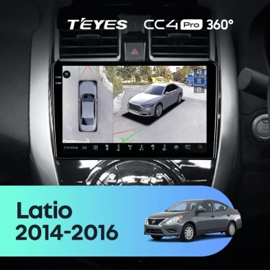 Штатная магнитола Teyes CC4 Pro 360 12/256 Nissan Latio N17 (2014-2016) Правый руль