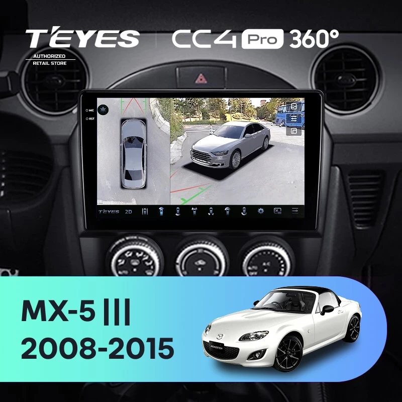 Штатная магнитола Teyes CC4 Pro 360 8/128 Mazda MX-5 (2008-2015)