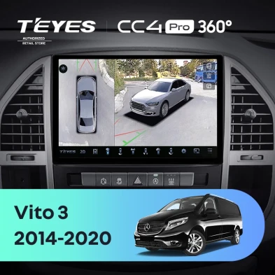 Штатная магнитола Teyes CC4 Pro 360 8/128 Mercedes-Benz Vito 3 W447 (2014-2020) (11")