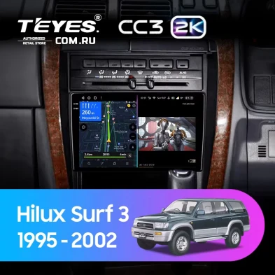 Штатная магнитола Teyes CC3 2K 4/32 Toyota Hilux Surf 3 N180 (1995-2002 ) Правый руль