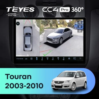 Штатная магнитола Teyes CC4 Pro 360 8/128 Volkswagen Touran 1 (2003-2010) F2 (11")