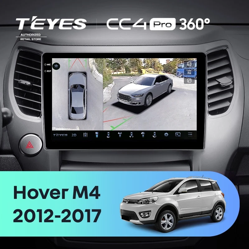 Штатная магнитола Teyes CC4 Pro 360 8/128 Great Wall Hover M4 (2012-2017)