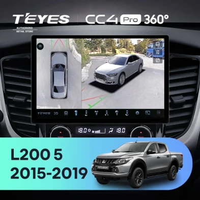 Штатная магнитола Teyes CC4 Pro 360 12/256 Mitsubishi L200 5 (2015-2019) кондиционер F1 (13")