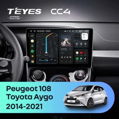 Штатная магнитола Teyes CC4 6/64 Toyota Aygo B40 (2014-2021) F1