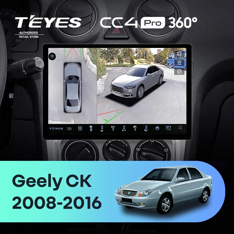 Штатная магнитола Teyes CC4 Pro 360 12/256 Geely CK (2008-2016) (11")