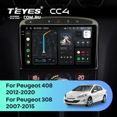 Штатная магнитола Teyes CC4 6/64 Peugeot 408 1 T7 (2012-2020) (Серая)