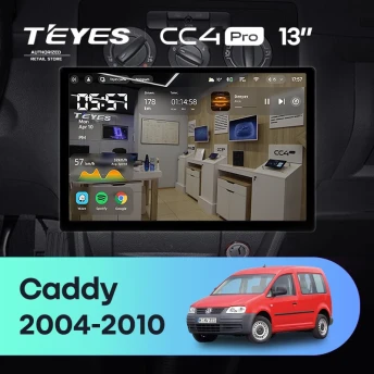 Штатная магнитола Teyes CC4 Pro 12/256 Volkswagen Caddy 2K (2004-2010) (13") (10 inch Universal)