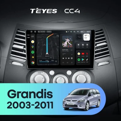 Штатная магнитола Teyes CC4 8/128 Mitsubishi Grandis 1 (2003-2011) F2