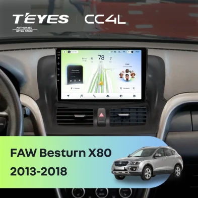 Штатная магнитола Teyes CC4L 6/64 FAW Besturn X80 (2013-2018) F1