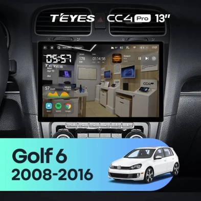 Штатная магнитола Teyes CC4 Pro 12/256 Volkswagen Golf 6 (2008-2016) (13")