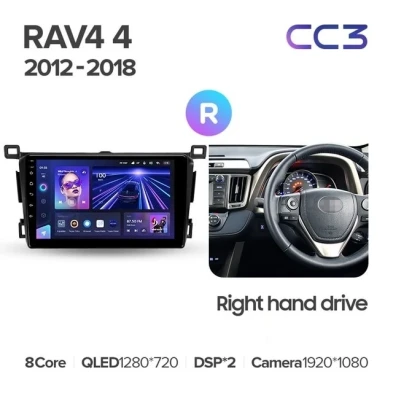Штатная магнитола Teyes CC3L 4/32 Toyota RAV4 4 XA40 5 XA50 (2012-2018) Правый руль