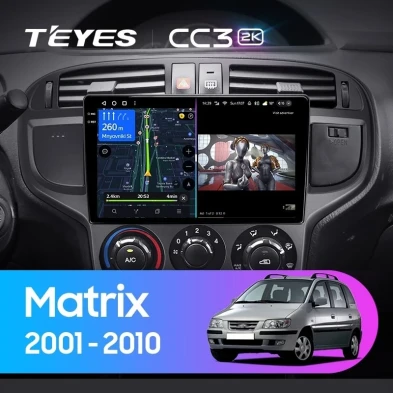 Штатная магнитола Teyes CC3 2K 4/64 Hyundai Matrix (2001-2010)